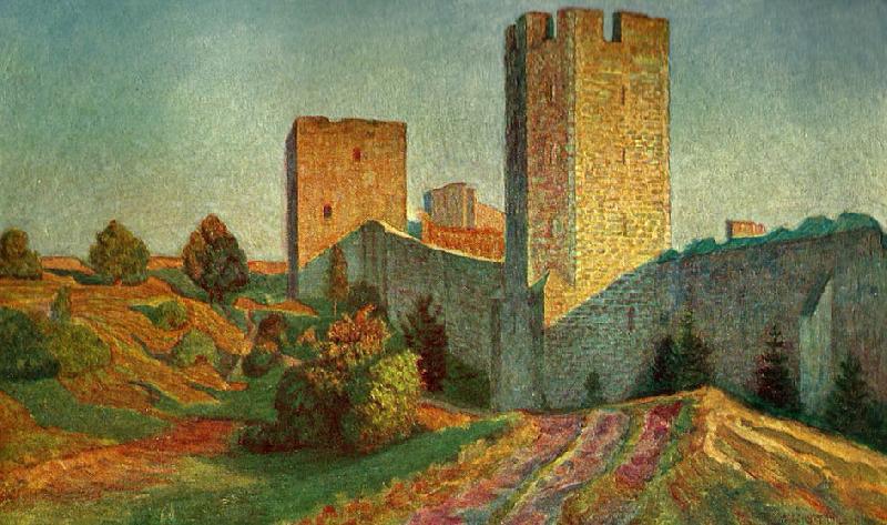 anders trulson visby ringmur oil painting image